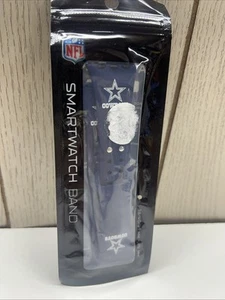 Bracelet silicone Apple Watch 38/40/41 mm Dallas Cowboys football bleu NFL - Photo 1 sur 4