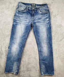 Salvage Mayhem Regular Bootcut Jeans Herren 33x32 Blau Denim Whiskered Distressed - Bild 1 von 17