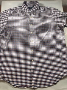 Ralph Lauren Shirt Mens XL Blue Red Plaid Cotton Long Sleeve Flesh Pony X-Large - Picture 1 of 10