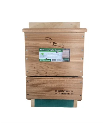 Songbird Essentials Triple Cámara Cedro Murciélago Casa 300 Tapa. (OBC) - Caja abierta nueva Foto 1 de 4