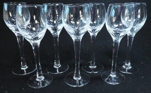 7 PIER 1 Glanz CRACKLE GLAS (REFLEXIONEN) KLAR STIEL CORDIAL GLÄSER neuwertig - Bild 1 von 3