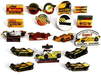 18 Vintage Indycar-CART Team & Driver Hat Pins, Penske, Granatelli - RARE! - Image 1 of 4
