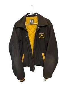 Vintage John Deere Brown Corduroy Bomber Jacket￼ - Picture 1 of 6