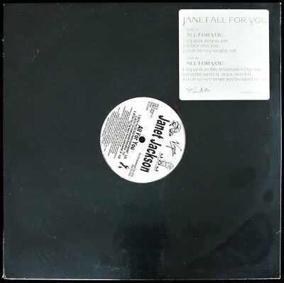 JANET JACKSON "ALL FOR YOU" 2001 VINYL 12" SINGLE PROMO SPRO-16157 R&B *SEALED* - Image 1 of 4
