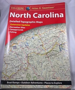 DELORME Garmin NORTH CAROLINA ATLAS & GAZETTEER 12th ED. LIKE NEW Topographic - Picture 1 of 6
