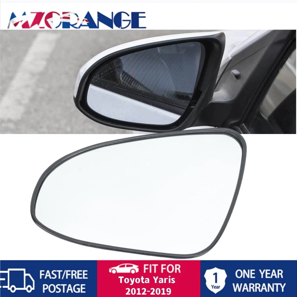 Left Side Mirror Glass with Back Plate Suitable for Toyota Yaris 2012 - 2017 - image 1 of 4