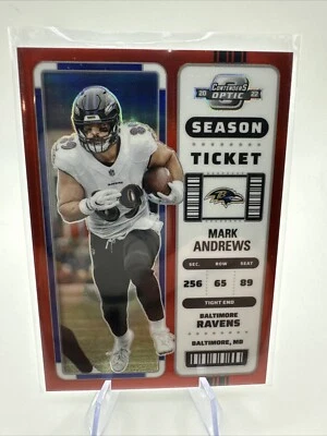 2022 Panini Contenders Optic - Season Ticket Red Prizm #3 Mark Andrews /175 - Image 1 of 3
