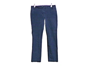 J. Crew Stretch Chino Pants Women's Size 8 Flat Front Mid Rise Navy Blue - Picture 1 of 6