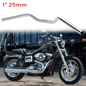 Chrome Handlebars 1" 25mm Drag Handle Bar For Harley Dyna Softail Fatboy Custom - Bild 1 von 15