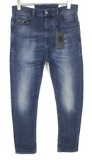 DIESEL D-Vider 084AU Men Jeans W29/L30 Carrot Fit Cotton Stretch 5-Pocket Blue