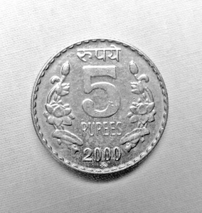 2000 Bombay Indien Republik 5 Rupien  - Bild 1 von 6