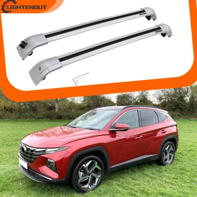 Lockable Roof Rack Cross Bars Fit for 2016-2021 Hyundai Tucson Cargo Carrier  - Imagem 1 de 4