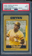 2005 Topps Retired Signature Edition Gold /500 Tony Gwynn #41 PSA 9 pop 1, 3 hig