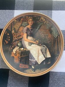 Norman Rockwell's Rediscovered Women "Dreaming In The Attic" Plate Knowles Limit