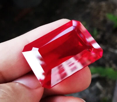 31x23mm. OCTAGON CORUNDUM BLOOD RED RUBY GEMs EXCELLENT LOOSE GEMs_106.70cts. - Image 1 of 4
