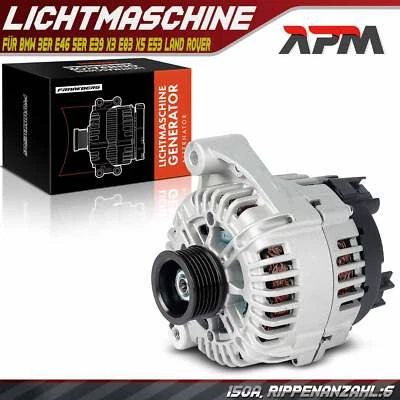 Lichtmaschine Generator 150A für BMW 3er E46 5er E39 X3 E83 X5 E53 Land Rover - Bild 1 von 4
