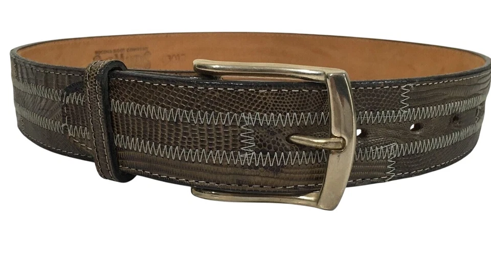 Cinturón de cuero exótico occidental piel de lagarto iguana nocona gris NOCONA 26-28 Foto 1 de 1