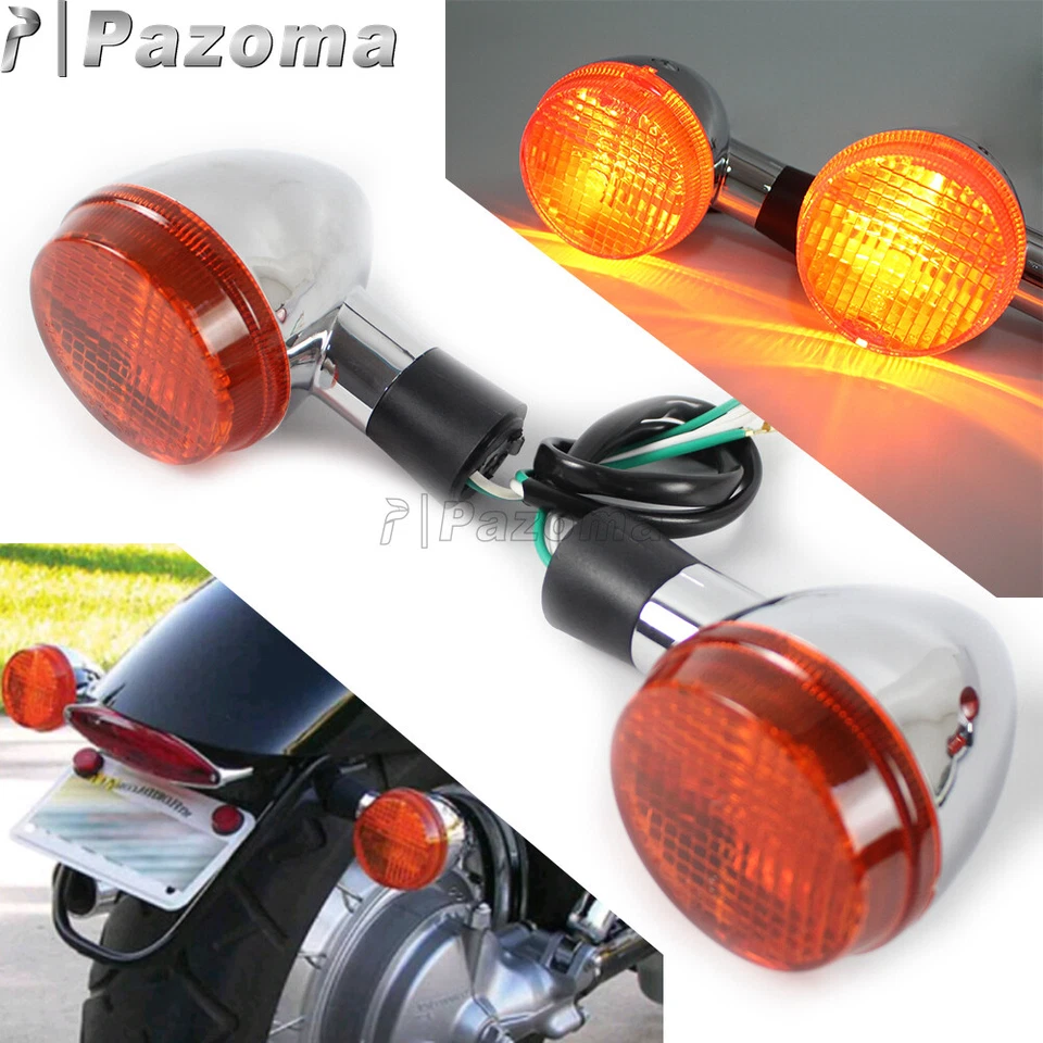 Luz intermitente trasera cromada para Honda Shadow Aero/Spirit 750 VT750 2004-2007 Foto 1 de 4