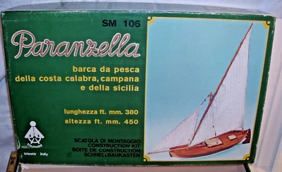 TRIS MODEL PARANZELLA SAIL BOAT WOOD MODEL KIT BOXED SM106 - Image 1 of 4