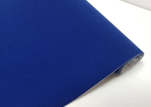 1mx45cm NAVY BLUE VELOUR VINYL STICKY BACK PLASTIC SELF ADHESIVE DCFIX FABLON - Picture 1 of 3