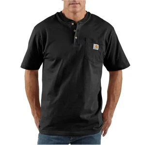 Carhartt Loose Fit Short Sleeve Pocket Henley T-Shirt 2XL Tall Black TK0084-M - Bild 1 von 4