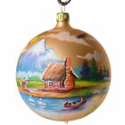 "Summer" Hand Painted Christmas Ball. Made in Belgium.