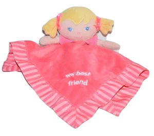 Garanimals My Best Friend Lovey coperta sonaglio rosa biondo trecce ragazza raso - Foto 1 di 8