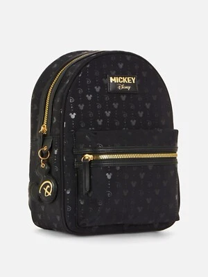 Disney’s Mickey Mouse Gold Tone Monogram Mini Backpack - Image 1 of 4