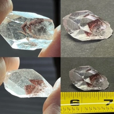 SWEET:MAGNIFICENT HEMATITE INCLUDED  QUARTZ  SPECIMEN, TELEGANA,INDIA - Image 1 of 4