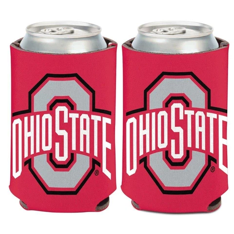 Ohio State Buckeyes 12oz Two Sided Can Cooler [NEW] Coozie Koozie Beer Drink Cover