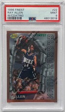 1996 Topps Finest With Coating #22 Ray Allen RC Rookie PSA 9 MINT