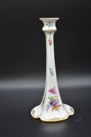 Franziska Hirsch Dresden German Hand Painted Flowers & Gold 9 3/4" Candlestick