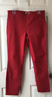 Dalia Collection Modern Fit Women?s Red Pants Ankle Skimmers Size 12