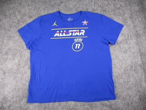 Kyrie Irving Shirt Mens 2XL XXL Blue Nike Jordan Jumpman NBA All Star Game 2011 Cover