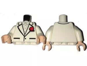 NEW LEGO - Torso - Super Heroes - Bruce Wayne White Tuxedo x 1 - set 70909 - Picture 1 of 1
