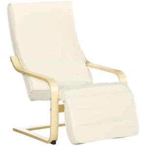 Holz Liegestuhl Liege Relax Liege Loungesitz mit verstellbaren Füßen - Bild 1 von 11