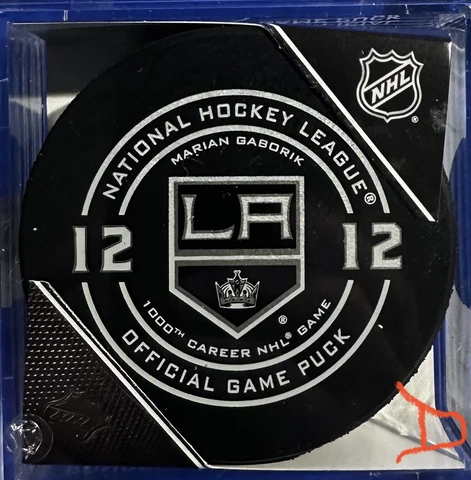 Los Angeles Kings #12 Marian Gaborik (1000th Career Game) Official Game Puck Cover