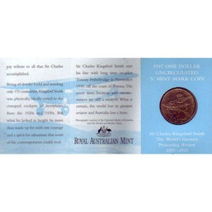 1997 S Australia Sir Charles Kingsford Smith One Dollar Uncirculated