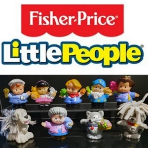 Fisher Price Little People Bulk Buy 9 Pieces Animals People GC Collectible Set 3 - Picture 1 of 10