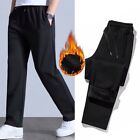 Warm Pants Work Pants Bottoms Fleece Mens Plain color Thermal Thick Trousers