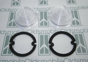 1955 Oldsmobile 88, 98; 1956 Cadillac Parking Light Lenses & Gasket Set. - Picture 1 of 6