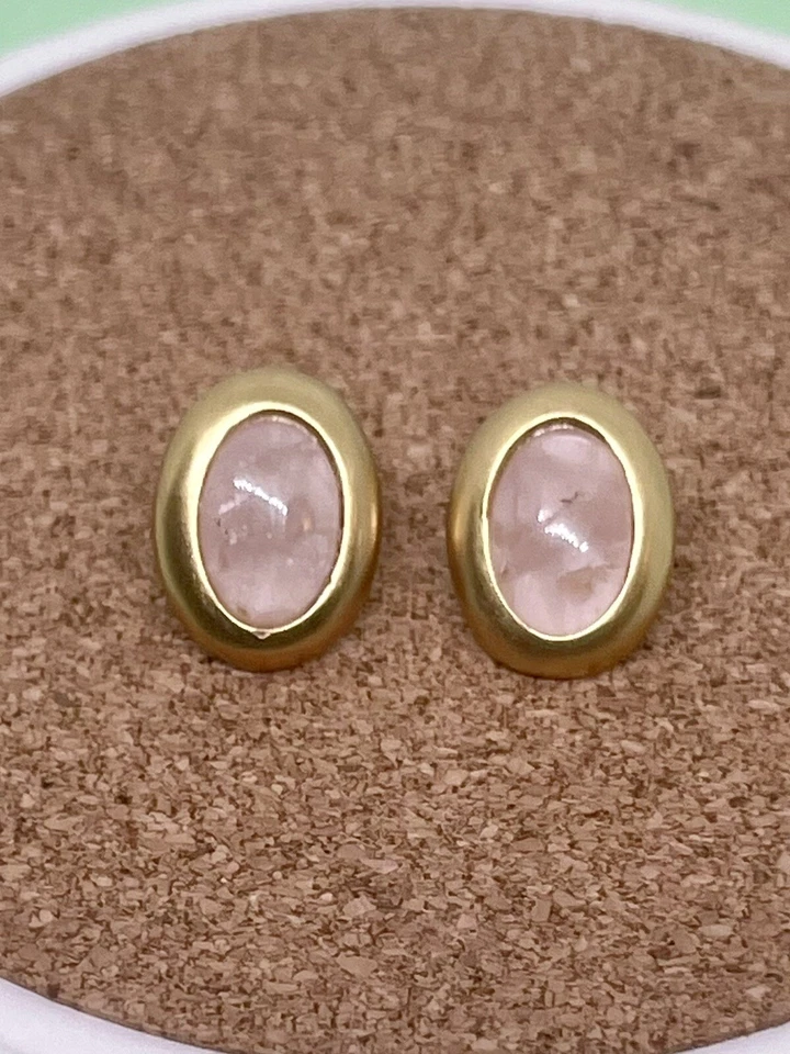Pendientes de diseñador para mujer Boutique SK Stephanie Kantis cuarzo rosa 24 k $285 Foto 1 de 4