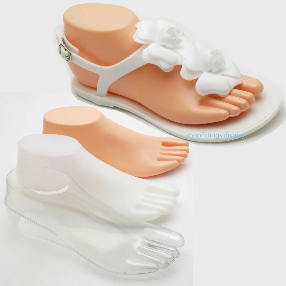 SHOE DISPLAY SANDAL FLIP FLOP SOCKS JEWELLERY HOLDER PLASTIC RIGHT FOOT