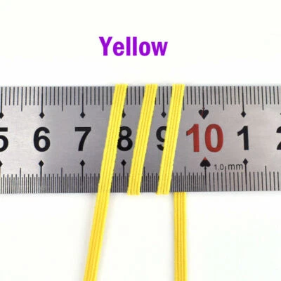 Banda elástica plana de 3 mm cordón elástico ropa de disfraz hágalo usted mismo materiales coser multicolor Foto 1 de 4