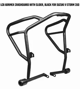 LCB ADRINEX CRASH GUARD WITH SLIDER, BLACK FIR FOR SUZUKI V STORM 250 - Picture 1 of 9