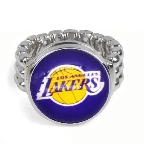 Los Angeles LA Lakers Basketball Silver Mens Womens Ring Fits All Sizes D2 Cover