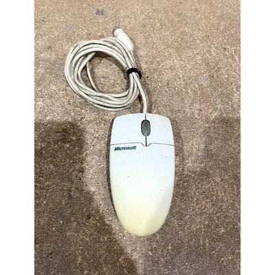 Microsoft X05-51692 Trackball Mouse Beige Wired 2-Button Scroll Wheel Ergonomic - Image 1 of 4