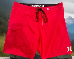 HURLEY Hybrid Board Shorts Men’s 36 RED Surfing Swim Quick Dry - Picture 1 of 8