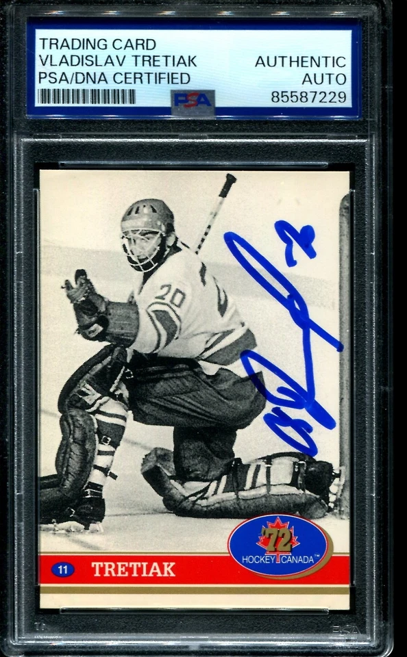 VLADISLAV TRETIAK SIGNED AUTOGRAPHED 1991-92 FUTURE TRENDS #11 CARD PSA DNA - Image 1 of 1