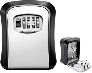 Cassetta Chiavi Con Codice, Cassaforte Chiavi Da Parete a Combinazione 4 Cifre,  - Foto 1 di 12